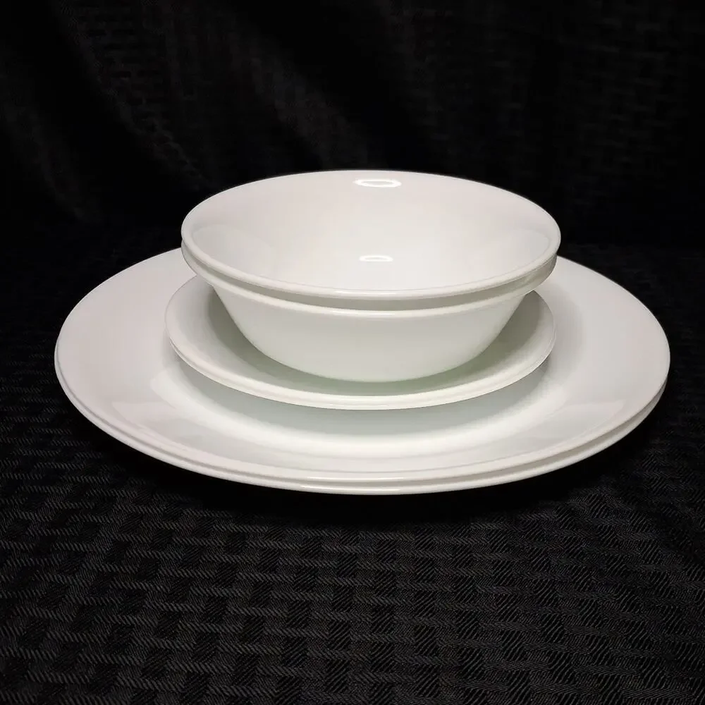 Vintage Corning Corelle WINTER FROST WHITE 6 pc Dinnerware Set